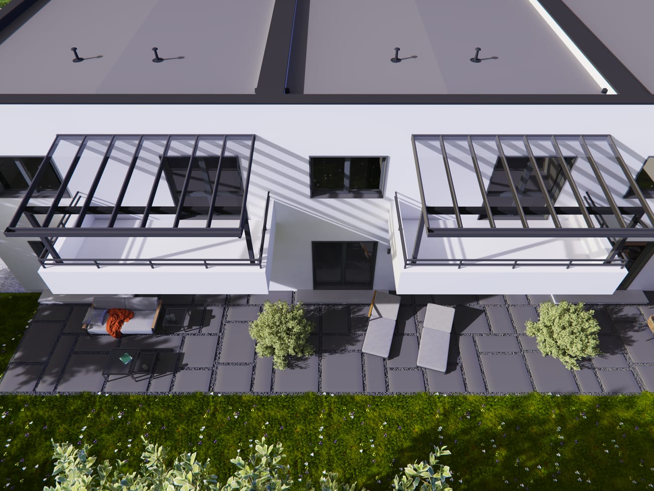 Balkonüberdachung aus Aluminium
