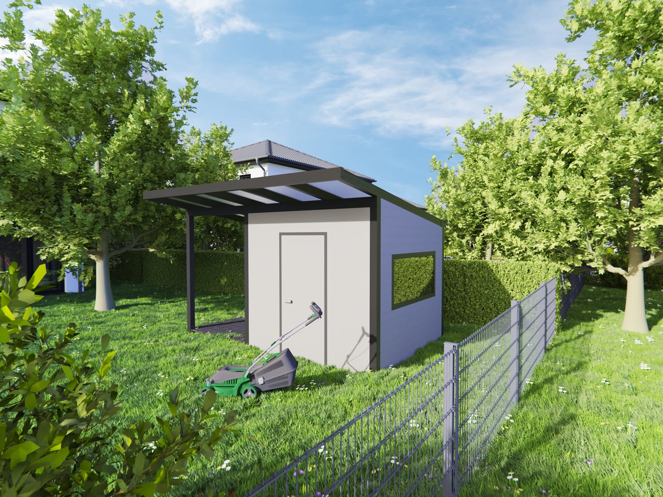 Gartenhaus aus Aluminium
