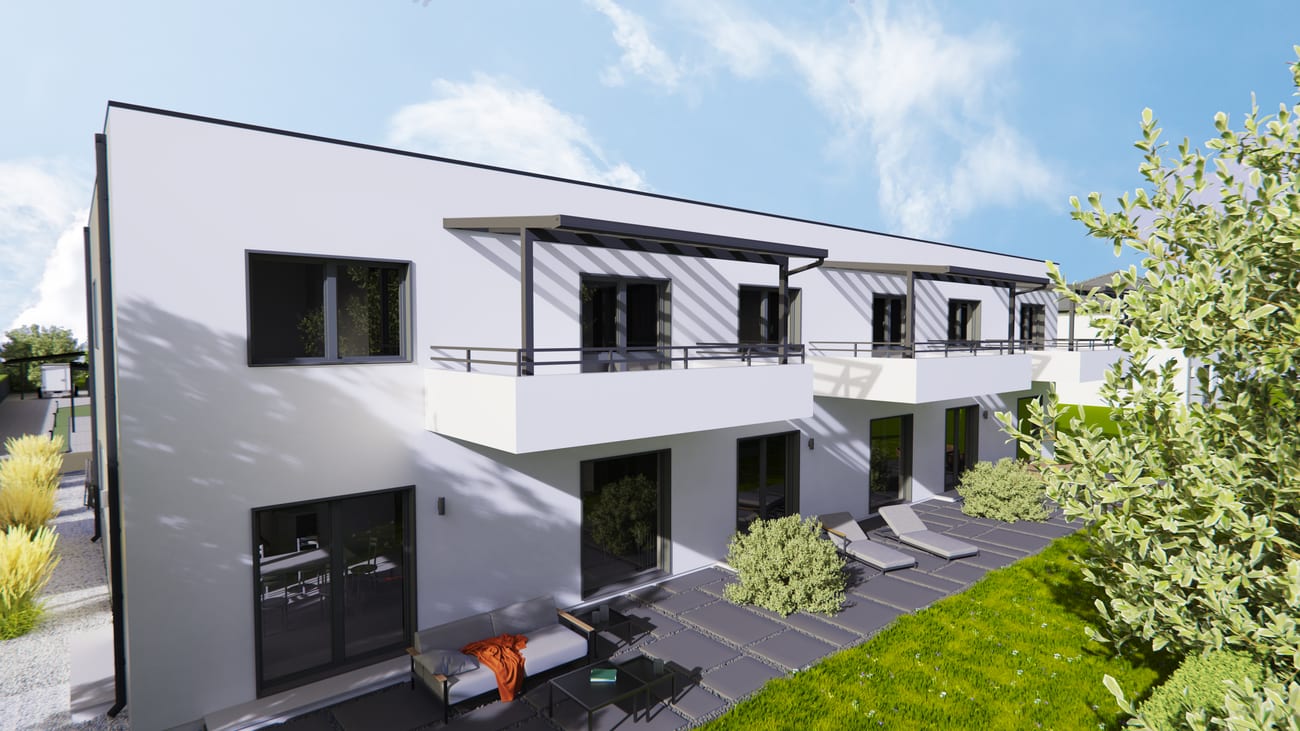 Terrassenüberdachung aus Aluminium mit Glasdach